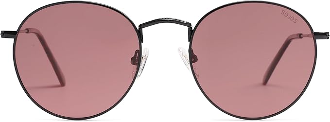 SOJOS Small Round Polarized Sunglasses for Women Men Classic Vintage Retro Shades UV400 SJ1014