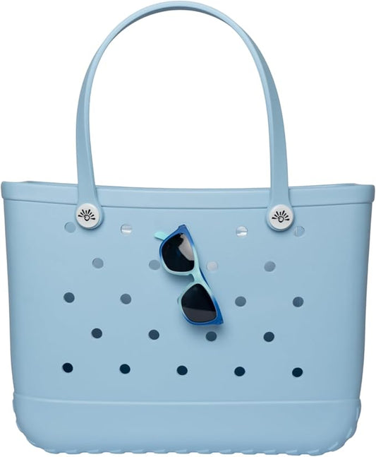 Sunnies Beach Bag - Large Tote Bag for Beach, Pool, & Travel - Lightweight, Waterproof, & Easy-to-Clean - Stylish Summer Bag