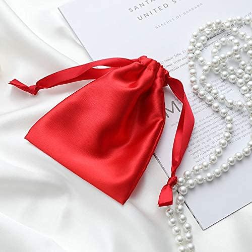 Silk Satin Sleeping Eye Mask, Red Sleep Eye Night Blindfold for Women and Men, Soft Breathable Blackout Eyeshade Eye Cover for Travel, Wedding Bridesmaid Gift