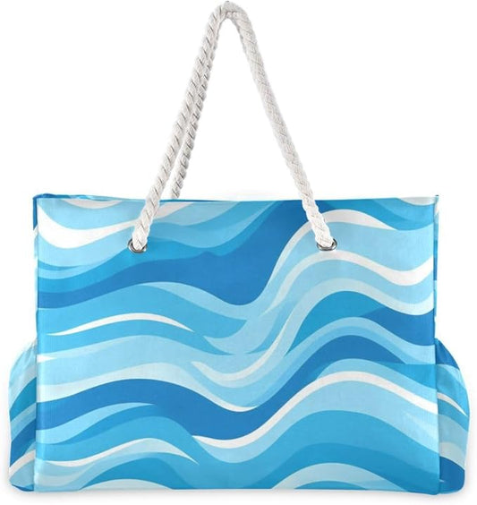 senya Large Beach Shoulder Bags Canvas Tote Water Resistant for Gym Travel Daily