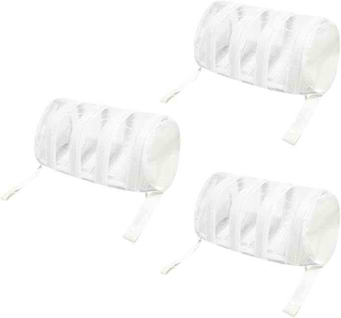 Garneck Shoe Laundry Bag Zippered Mesh Wash Bag for Shoes for Washing Machine Sneakers 3pcs Set Suitable for Machine Washing and Travel