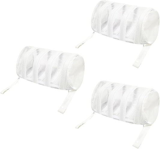 Garneck Shoe Laundry Bag Zippered Mesh Wash Bag for Shoes for Washing Machine Sneakers 3pcs Set Suitable for Machine Washing and Travel