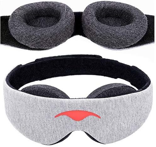 Manta Sleep Mask - 100% Light Blocking, Adjustable Sleeping Mask with Detachable Eye Cups, Ultra Comfortable for Women & Men, Zero Pressure on Lashes, Perfect for Travel/Shift Work