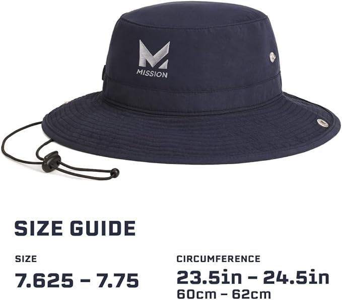 MISSION Cooling Bucket Hat - Unisex Wide-Brim Hat for Men & Women - Lightweight, Foldable & Durable - Cools Up to 2 Hours
