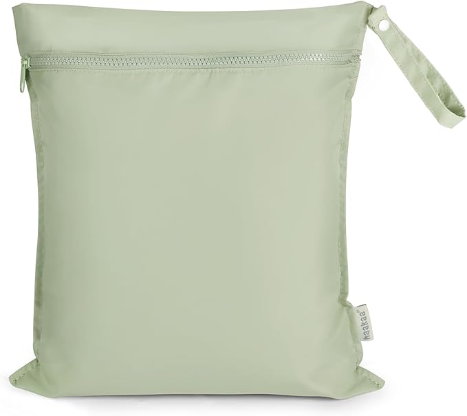 haakaa Waterproof Wet Bags for Baby, Wet Dry Bags for Diaper Bag, Travel, Swimsuit, Beach, Pool, Pump Parts, Stroller, Daycare,Yoga, Grass, 1pc