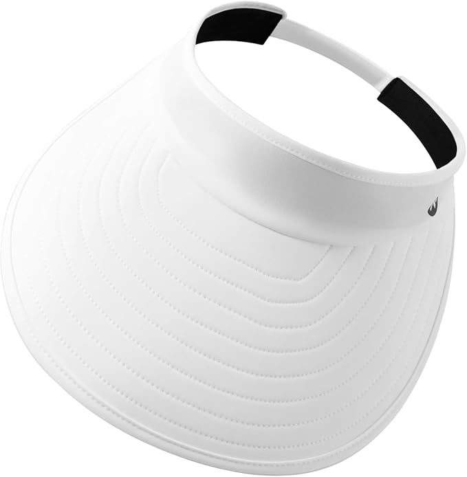 WANDER Sun Visor Hats for Women Wide Brim UV Protection Adjustable Large Golf Beach Cap Packable Travel Sport Visor