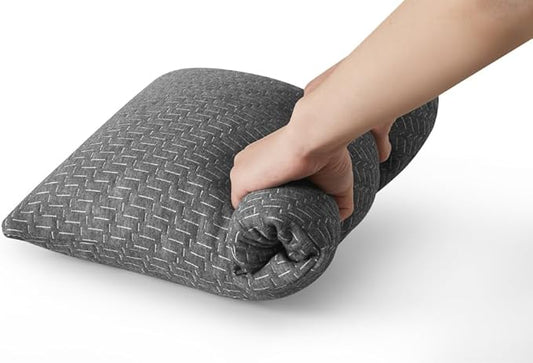 Memory Foam Travel Pillow, Compressible Medium Firm Camping Pillow with Breathable Case for Backpacking, Hiking, Planes, Cars