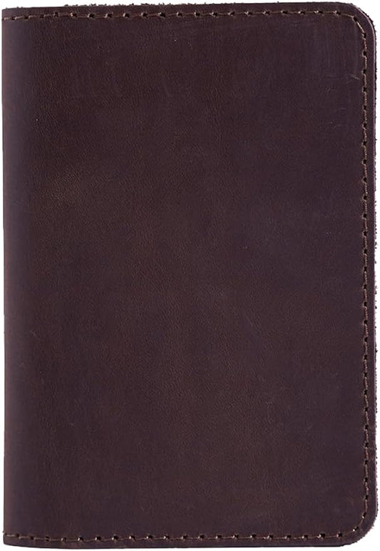 INCARNE US Passport Cover Clear - Travel Passport Wallet - Leather Passport Holder for Men Women Family with Card Slots & Note Compartmen - Sleeve Protector - Genuine Leather - Vintage Brown