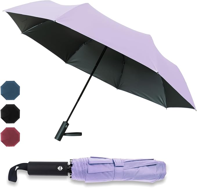 Automatic Umbrella Windproof Lightweight Strong Compact UV Protection Rain Travel Umbrellas Collapsible Backpack Umbrella Suit For Adult