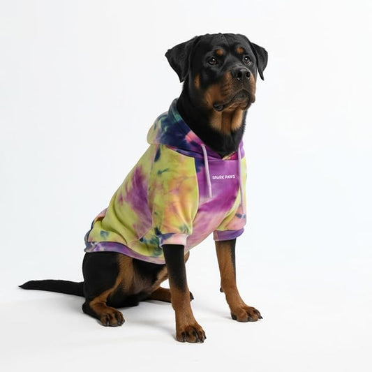 Spark Paws Dog Hoodie – Premium Dog Sweater for Small, Medium, and Large Dogs | Warm Outfits for French Bulldogs, Pitbull, Puppy, Winter Jacket Alternative - Berry Lemonade - 4XL