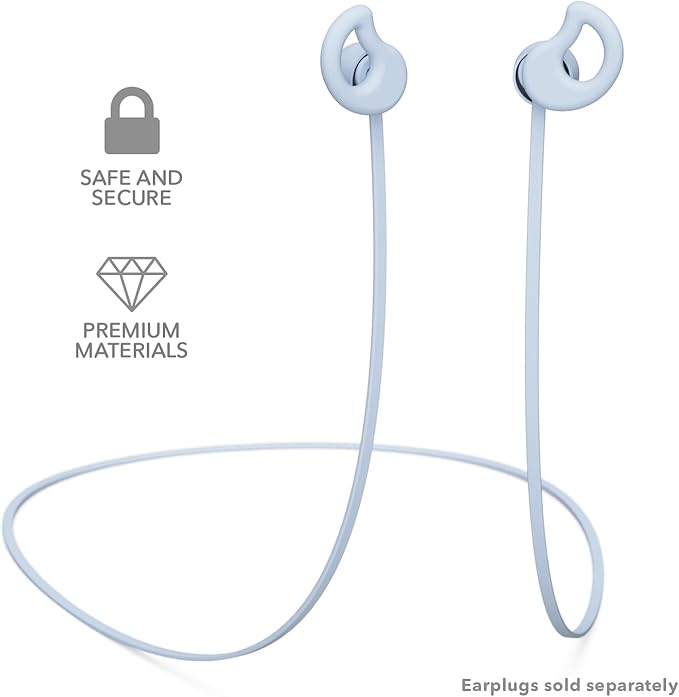 CURVD Earplug Lanyard, Soft Durable Flexible Premium Silicone Cord | Works with Most Earplugs w/Removable Tips Compatible with CURVD Everyday, Loop Quiet/Engage/Experience, Vibes and More - 26 Inches