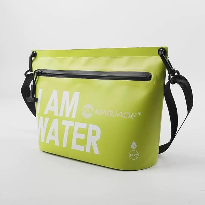IPX7 Waterproof Dry Bag 2.5L Floating PVC Dry Sack with Waterproof Zipper Shoulder Strap for Kayaking Swimming Beach Travel Boating Camping Hiking Canoeing Paddleboarding Water Sports (green)
