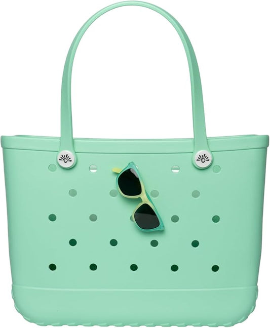 Sunnies Beach Bag - Large Tote Bag for Beach, Pool, & Travel - Lightweight, Waterproof, & Easy-to-Clean - Stylish Summer Bag