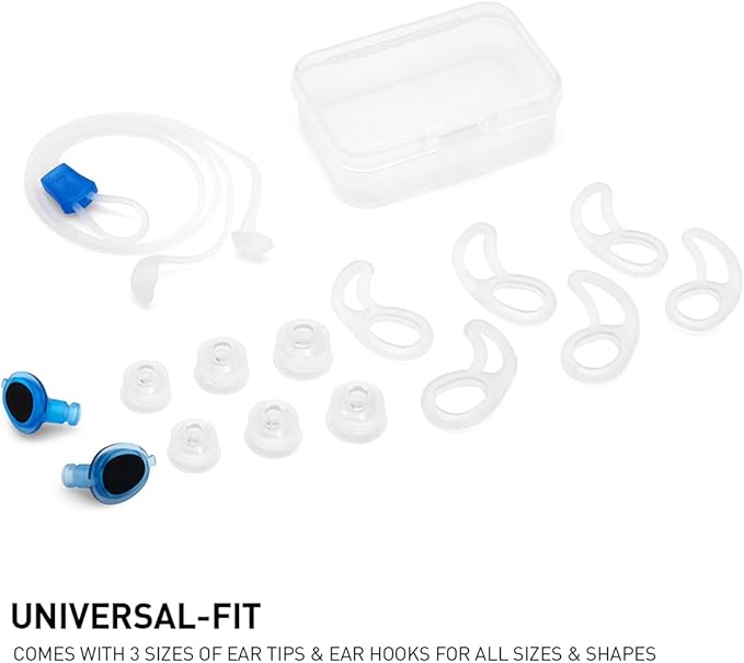 ADV. Eartune Aqua U Ear Plugs for Swimming – Waterproof Silicone Swimmers Ear Plugs for Adults, Men & Women, Universal Fit with Lanyard, Blocks Water but Lets Sound in, Ideal for Pool and Surfing