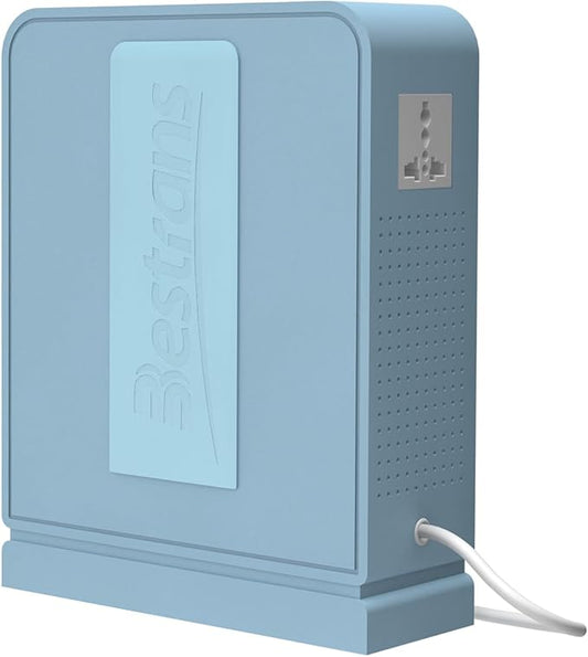 1000W Step Up Transformer 110v to 220v Converter, Heavy Duty Voltage Converter 110v to 220v with Dual Outlets, Overload Protection & Ultra-Quiet Design for Home Appliances, Light Blue