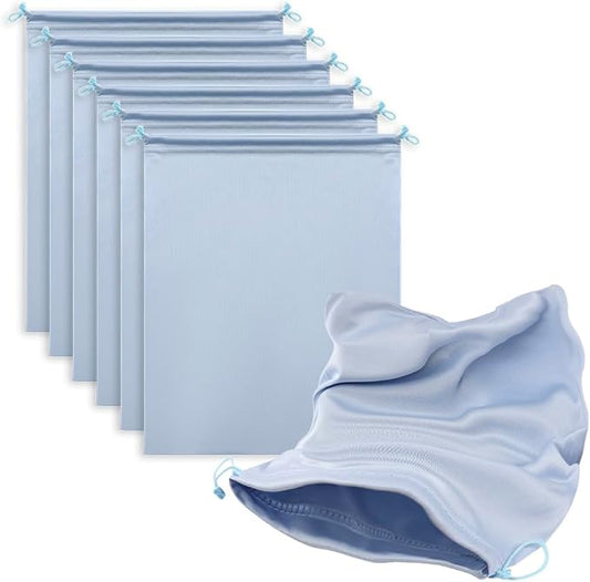 Microfiber Drawstring Bags, Multi-Size Soft Protective Pouches for Shoes, Ski Goggles, Sunglasses, Handbags & Camera Lenses