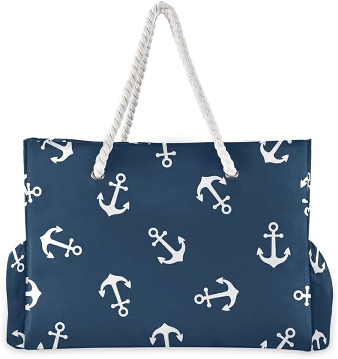senya Large Beach Shoulder Bags Canvas Tote Water Resistant for Gym Travel Daily