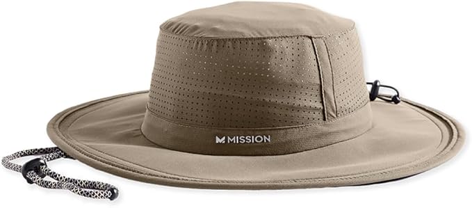 MISSION Cooling UPF Boonie Hat - Unisex Sun Hat for Hiking, Beach & Fishing - Sweat & Water Activated Technology