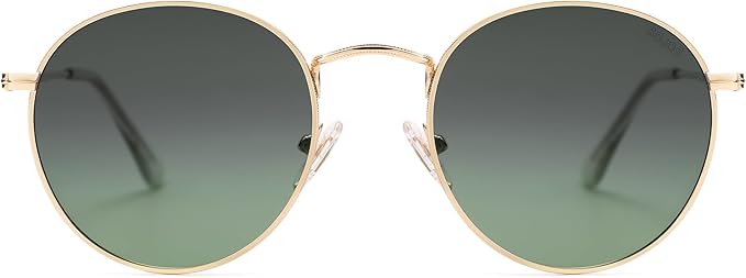 SOJOS Small Round Polarized Sunglasses for Women Men Classic Vintage Retro Shades UV400 SJ1014