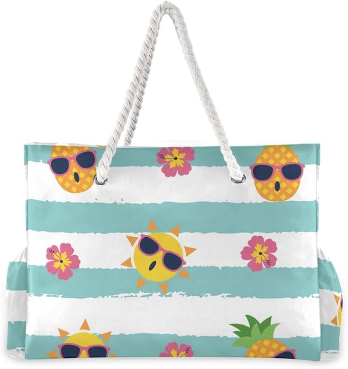 senya Large Beach Shoulder Bags Canvas Tote Water Resistant for Gym Travel Daily