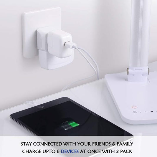 Ceptics US to India Plug Adapter works in Nepal, Maldives, Pakistan, India Power Adapter, Dual USA Input, Grounded Travel Adapter for Indian plug, Perfect for Phones, Laptop Chargers, 3 Pack (CT-10)