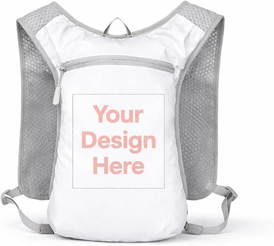 Personalized Hydration Running Vest Backpack, Custom Logo Text Lightweight Pack for Marathon & Trail Run