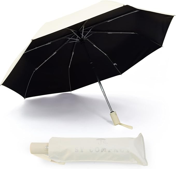 SY COMPACT Umbrella Automatic Travel Waterproof Light Folding Umbrellas Easy Carry for Women and Men
