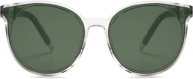 SOJOS Fashion Round Sunglasses for Women Men Oversized Vintage Shades SJ2057
