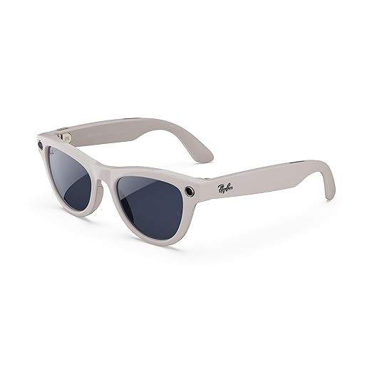 Ray-Ban Meta (Gen 1), Skyler, Shiny Chalky Grey | Smart AI Glasses for Men, Women - 12 MP Camera, Open-Ear Speakers, Video Recording, Bluetooth - Transitions® Sapphire Lenses — Wearable Technology