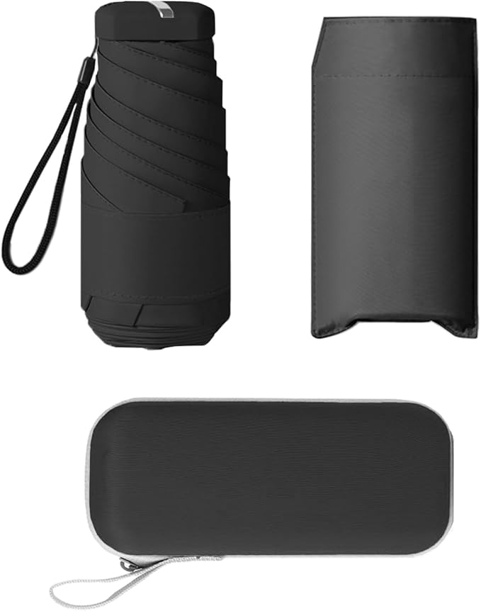 Windproof Mini Travel Umbrella with UPF 50+ Sun & Rain Protection - Ultra Compact & Lightweight, Pocket-Sized for Any Bag, Eco-Friendly Quick-Dry Fabric in Trendy Colors