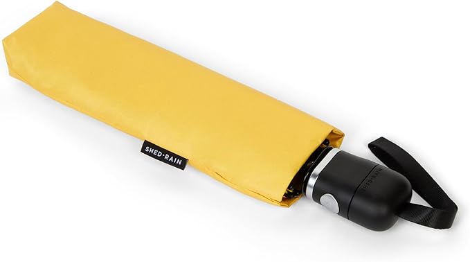 ShedRain Super-Slim Compact Travel Umbrella – Auto Open & Close Sun Protection Design, Lightweight Portable Wind-Resistant Model with UPF 50+ UV Block, 42" Arc & 10.5" Folded Size