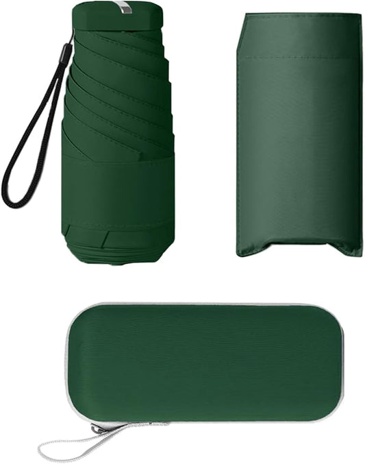 Windproof Mini Travel Umbrella with UPF 50+ Sun & Rain Protection - Ultra Compact & Lightweight, Pocket-Sized for Any Bag, Eco-Friendly Quick-Dry Fabric in Trendy Colors