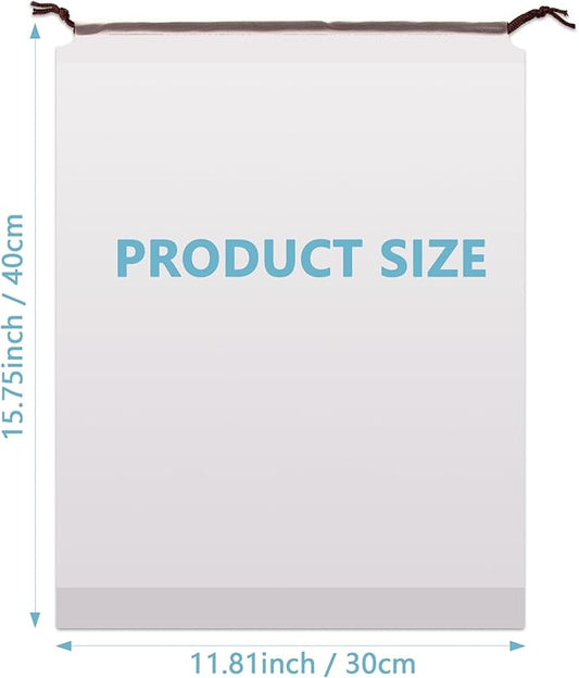 100 PCS Translucent Shoe Bags for Travel, Large Portable Shoe Bags with Drawstring, for Rainy Days Out (White)