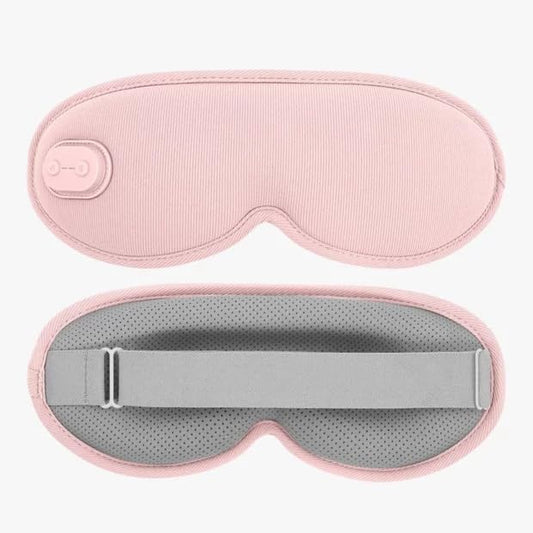 Menorelief Eye Mask, Yoli Menorelief Under Eye Mask with Massage Travel Case, Light Blocking 3D Sleeping Eyes Masks with Adjustable Heat, Better Sleep, Men & Women (Pink)
