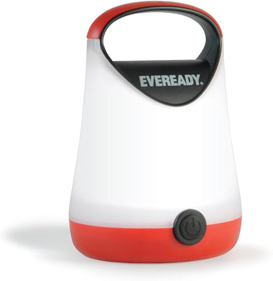 Eveready LED Camping Lantern X-250, Bright Tent Lights, Rugged Water Resistant LED Lanterns, 100 Hour Run-time (Batteries Included), Red and Black