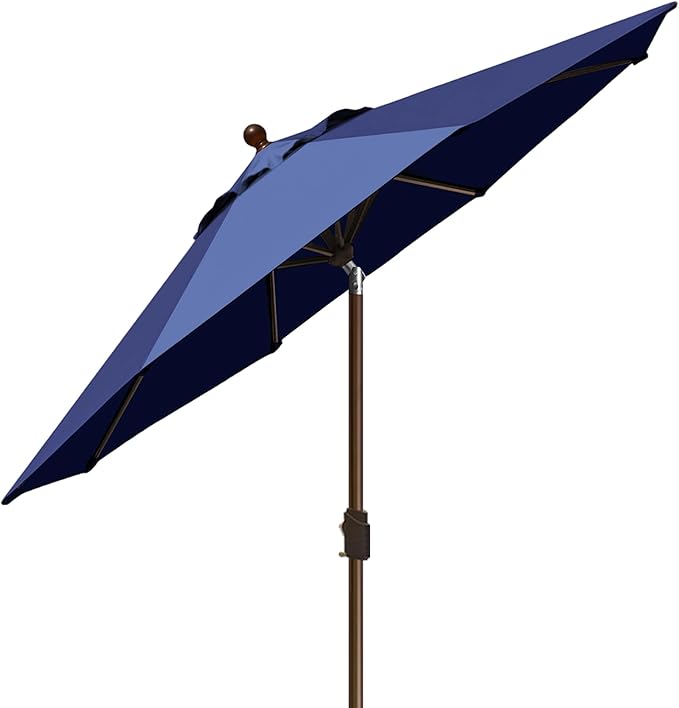 EliteShade USA 10-Year-Non-Fading 9Ft Market Umbrella Patio Umbrella Outdoor Table Umbrella with Ventilation, Navy Blue