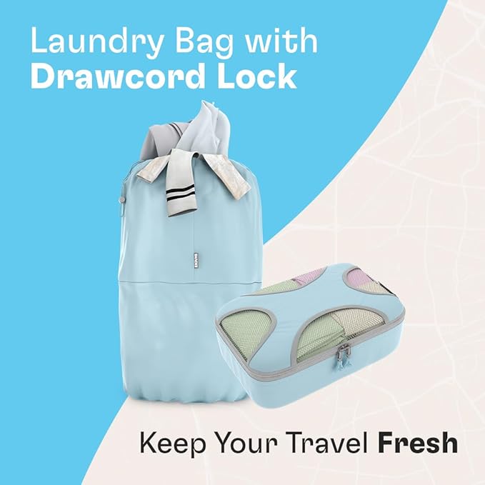 Shacke 6 Set Packing Cubes for Travel - Compression Packing Bags/Travel Organizer - Luggage Organizer Bags for Traveling - Travel Essentials for Women - Cruise Must Haves Packing List