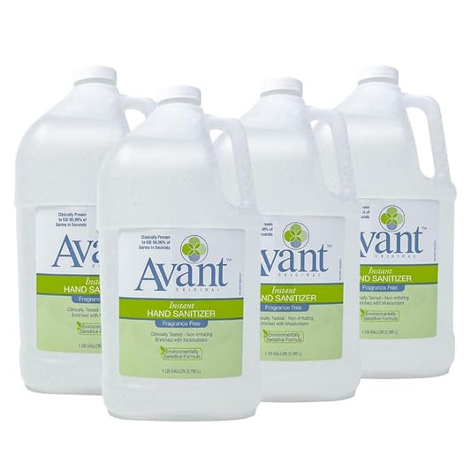 Avant® Original Fragrance Free Gel Hand Sanitizer, 4-Pack 1 gallon bulk refill