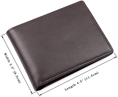 Genuine Leather Business Card Case Multifunction Organizer Credit Cards Gifts (Chocolate,Medium)