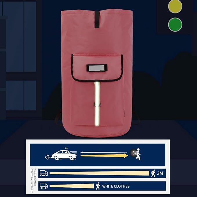 laundry bag backpack,extra-large heavy duty laundry bags,laundry backpack for college students,drawstring closure (bright red Laundry Backpack)