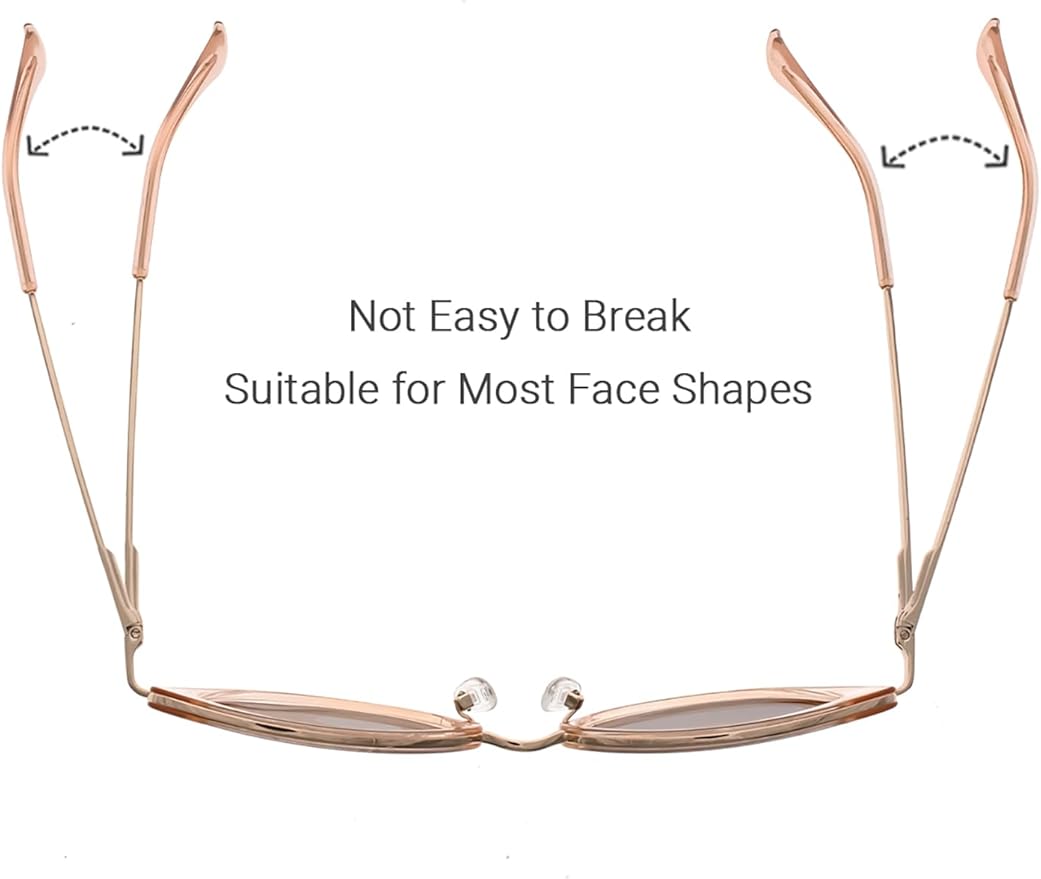FAA'N Retro Big Frame Cat Eye Polarized Sunglasses Women with Spring Hinge