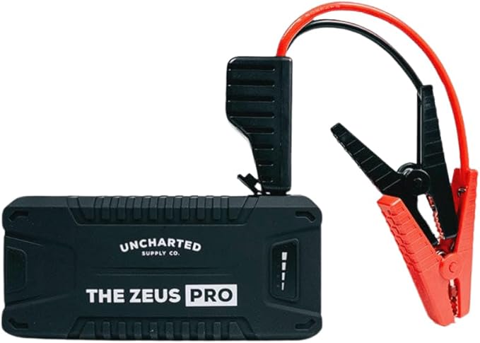 Uncharted Supply Co. Zeus Pro – 20,000mAh Portable Jump Starter & USB-C Power Bank with LED Flashlight