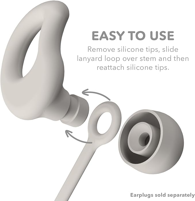 CURVD Earplug Lanyard, Soft Durable Flexible Premium Silicone Cord | Works with Most Earplugs w/Removable Tips Compatible with CURVD Everyday, Loop Quiet/Engage/Experience, Vibes and More - 26 Inches