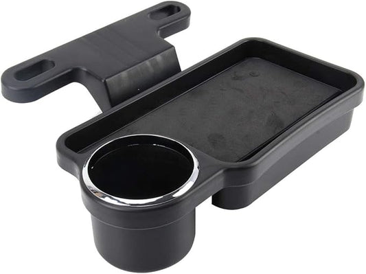 Oshotto Universal (FT-04) Foldable Car Auto Headrest Rear Back Seat Table Drink Food Cup Tray Holder (Black)