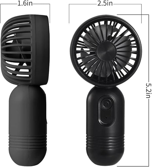 Mini Portable Fan 6 Pack, Cute Handheld Battery Operated Lightweight Small Personal Fans with 3 Speeds and USB Rechargeable Eyelash Fan for Stylish Girl Kids Women Men Office Outdoor Travel Camping
