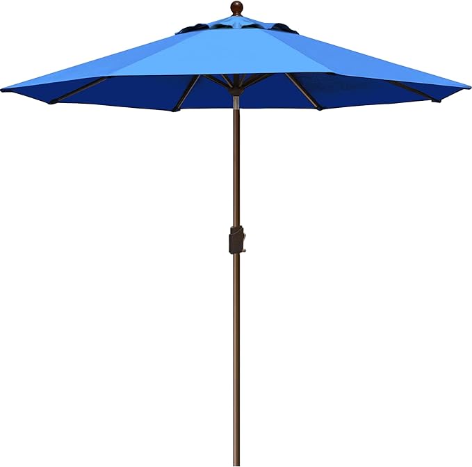 EliteShade USA 10-Year-Non-Fading 9Ft Market Umbrella Patio Umbrella Outdoor Table Umbrella with Ventilation,Royal Blue