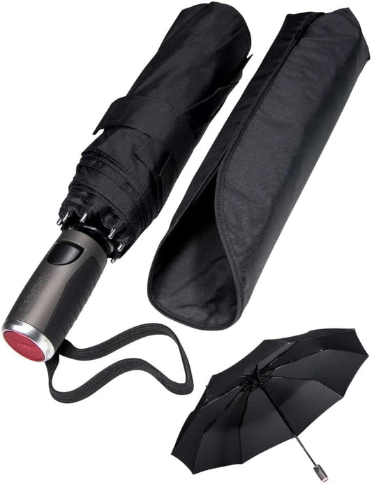 LifeTek Premium Travel Umbrella - Windproof & Compact for Men & Women, Automatic Open Close, Fits in Purse Laptop Bag or Backpack, Strong Frame for Heavy Rain & Sun UV Protection