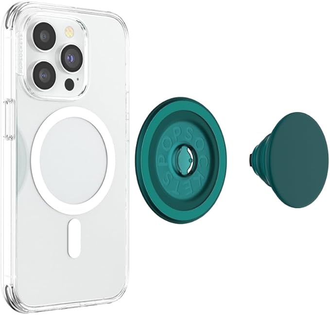 PopSockets Phone Grip for MagSafe with Kickstand, Magnetic Stand, Swappable Top, Secure Hold for iPhone MagSafe Cases, Phone & Tablet Grip - Fresh Pine