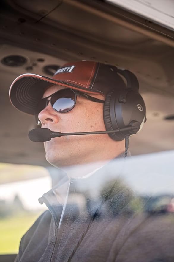 LIGHTSPEED Zulu 4 ANR Aviation Headset - with Dual Bluetooth and FrameFit™ Ear Seals (Panel Power 6-Pin Plug)