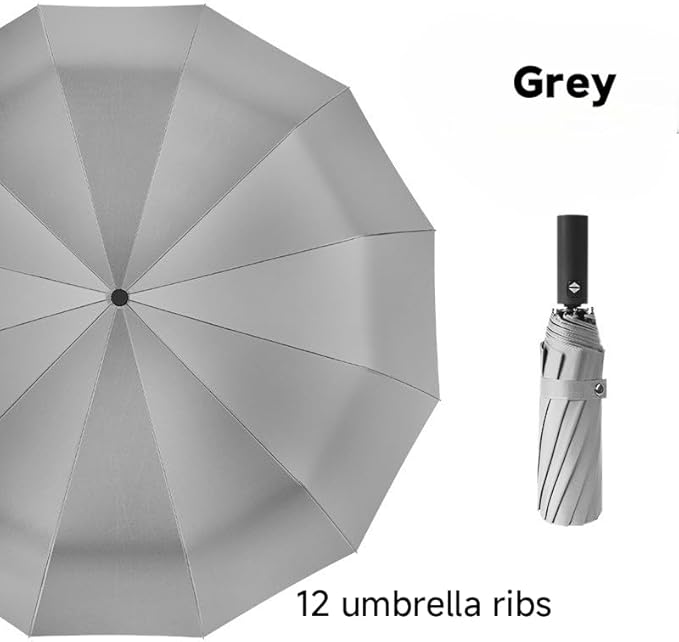 12 Ribs Travel Essentials Umbrella Automatic Folding Rain Umbrella Windproof Compact collapsible,Fits Cars&Backpack Travel size